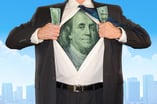 Getty Superman Opens Shirt Money