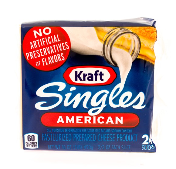 Package of kraft cheese slices