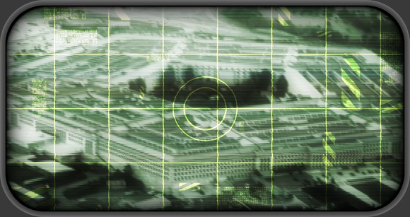 Pentagon in crosshairs on a FLIR targeting scope