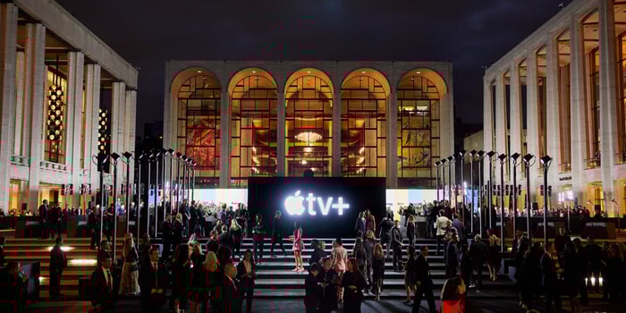 Apple TV+ logo at The Morning Show premiere