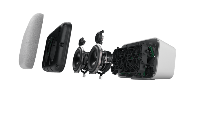 Exploded view of the Google Home Max speaker