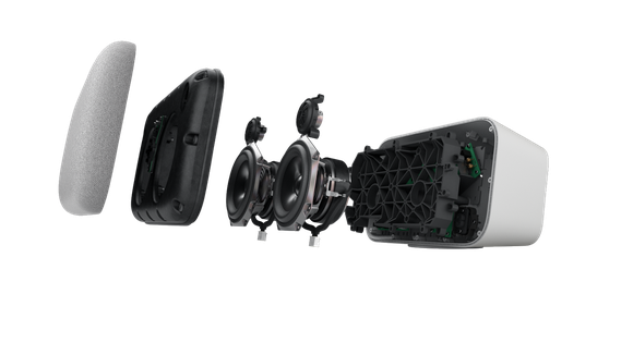 Exploded view of the Google Home Max speaker