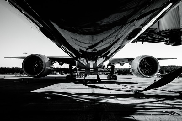 Airplane on the ground.