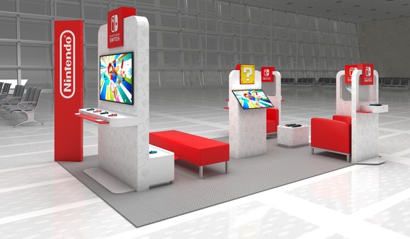 Nintendo airport lounge