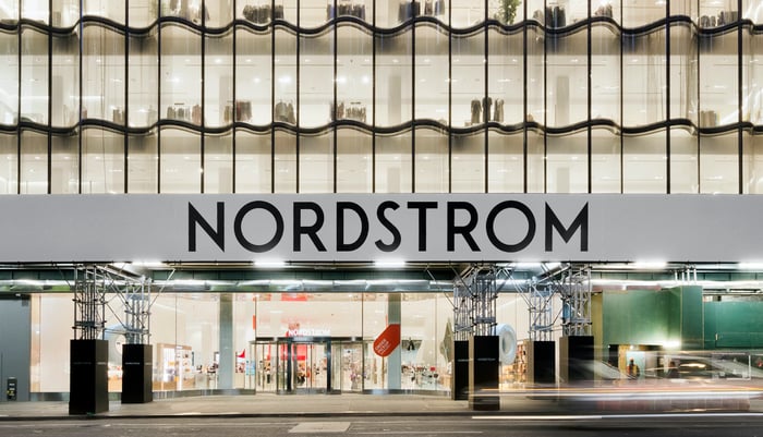 The entrance to Nordstrom's store on West 57th Street in New York.