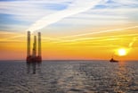 offshore rig sunset
