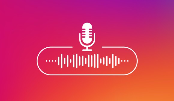 Microphone icon over a sound wave