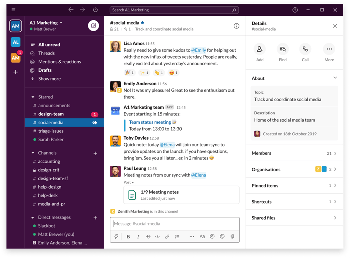 Slack's desktop app.