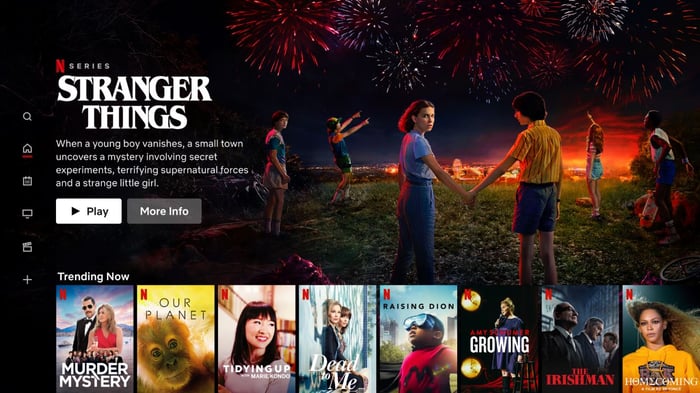 A Netflix content screen for Stranger Things