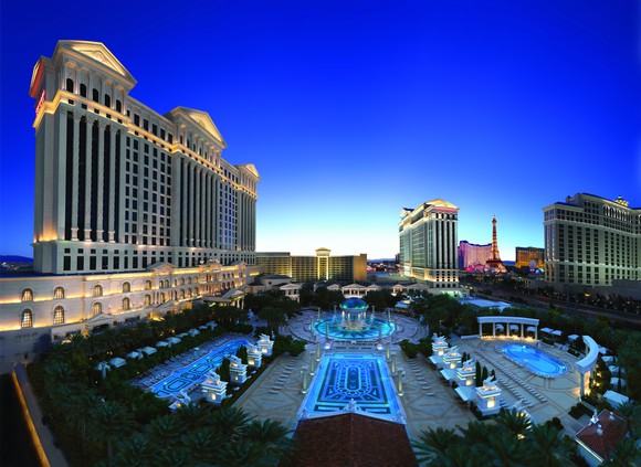 The "pool oasis" at Caesars Palace Garden of the Gods.