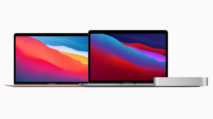 Apple's new MacBook Air, MacBook Pro, and Mac mini.