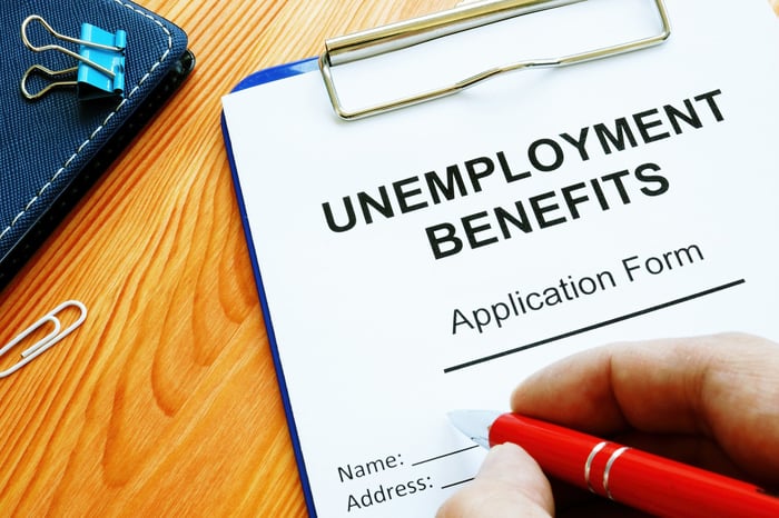 Unemployment benefits application form.