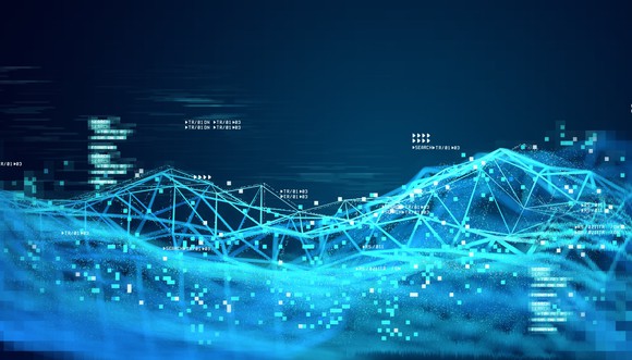 A visualization of data connections.