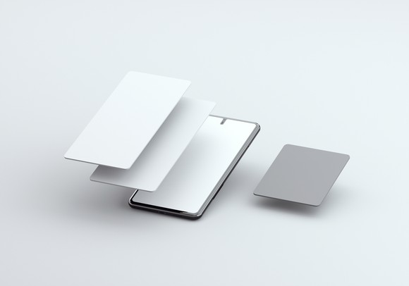 Mobile phone screens.