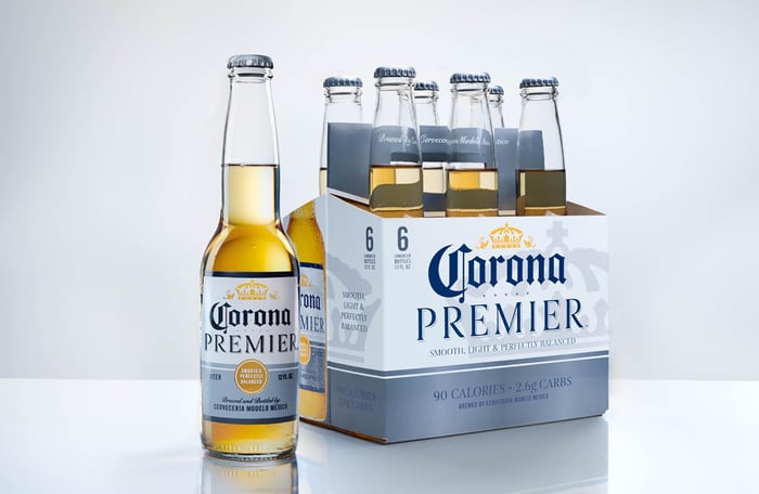 Six pack of Corona Premier beer