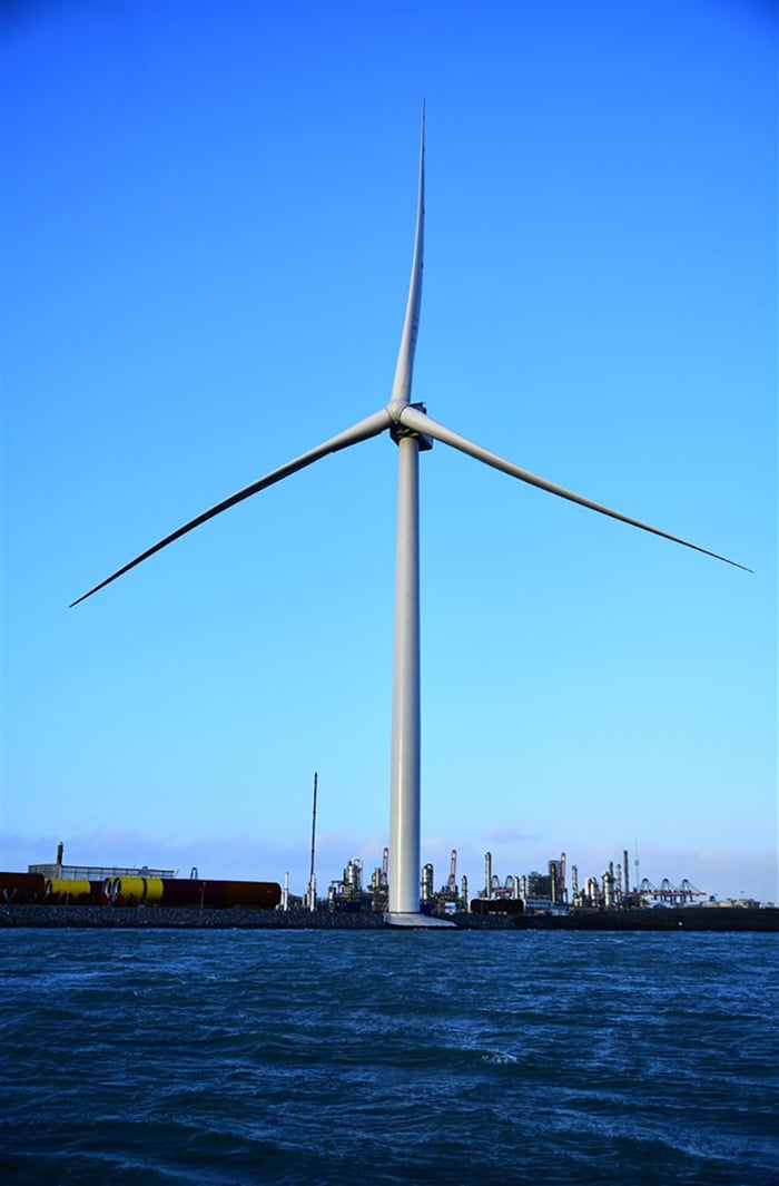 A GE offshore wind turbine