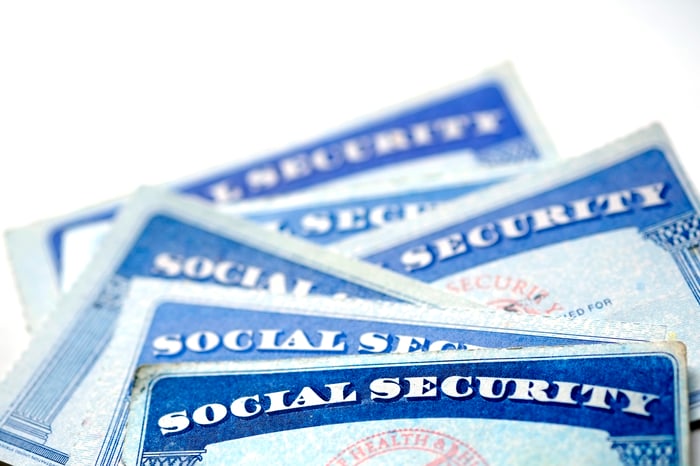 Loose stack of Social Security cards