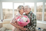 Senior-couple-flowers