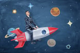 Businessman-rocket