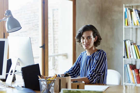 Person sitting at desk