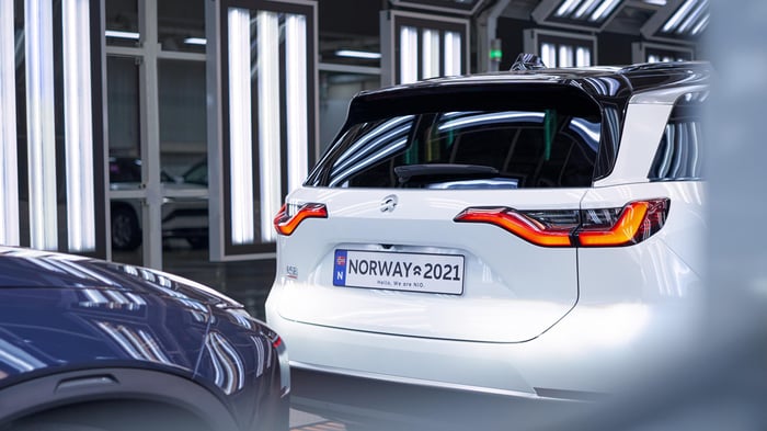 Nio electric SUV destined for Norway.