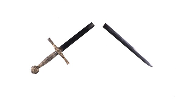 Sword broken in half