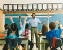 Teacher in a classroom -- GettyImages-dv1940073