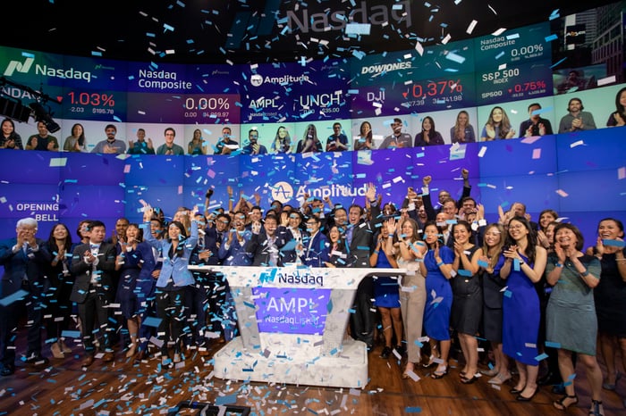 Amplitude celebrating its IPO