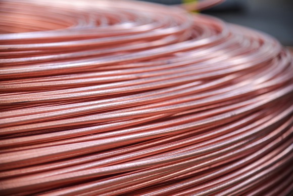 Coils of copper wire.