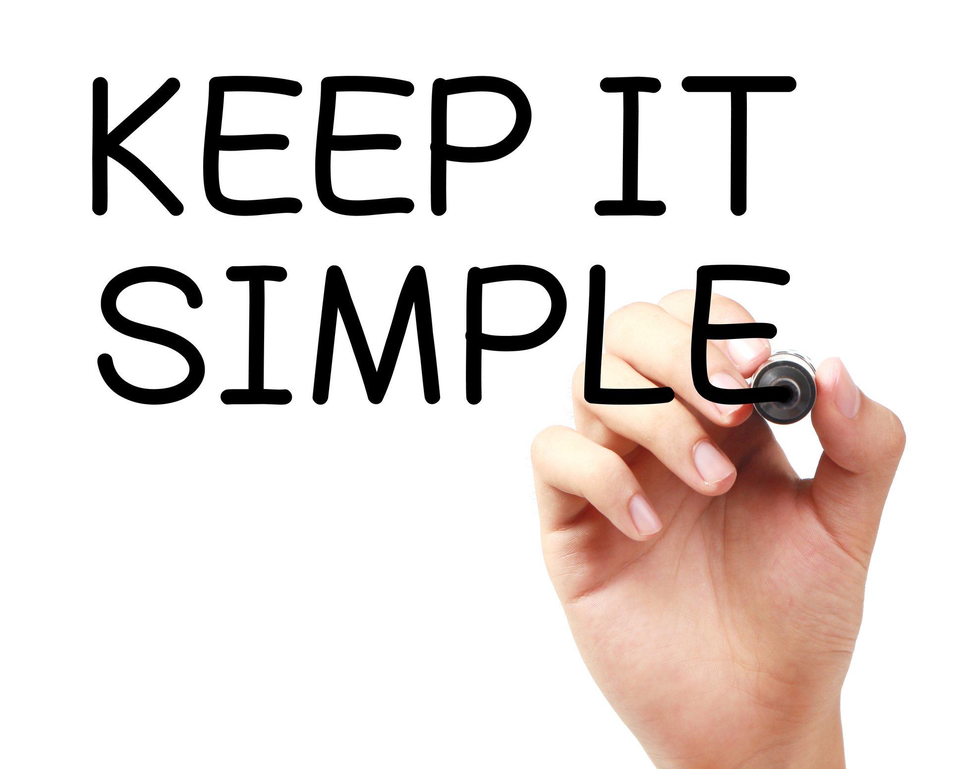 20_03_31 A hand writing the words Keep It Simple _GettyImages-521296059