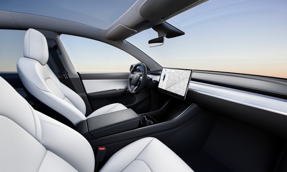 Tesla Model Y interior.
