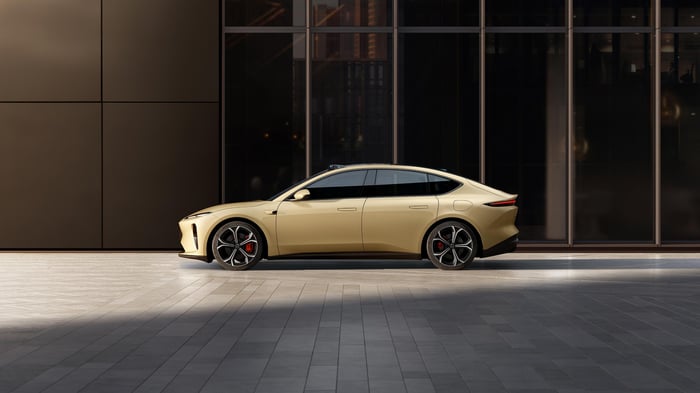 The Nio ET5 electric sedan.