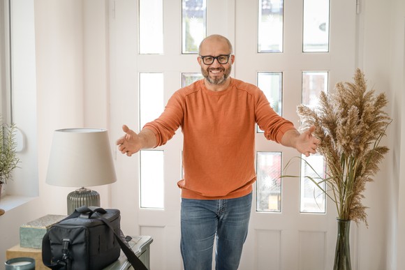 A person open arms awaiting a comeback.