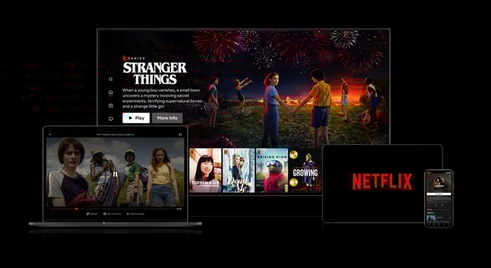 A Netflix content screen for Stranger Things.