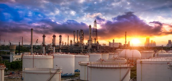 Stock photo of a chemical refinery.