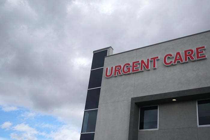 The outside of an urgent care center.