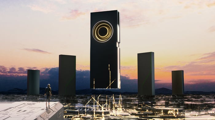 An artist's depiction of Nvidia's RTX GPUs.