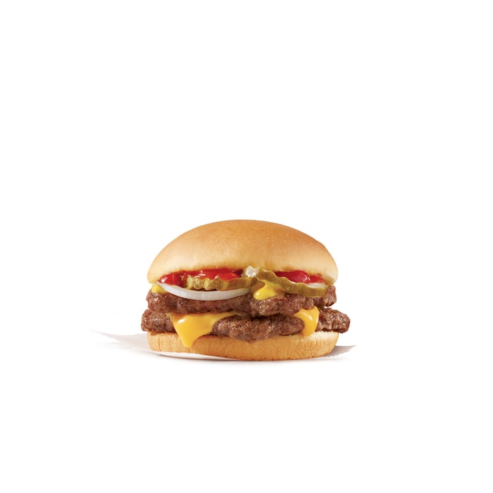 A Wendy's Double Stack burger.
