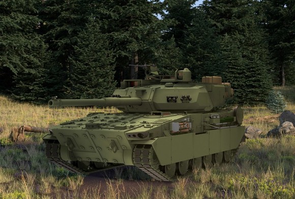 Artist's depiction of the General Dynamics MPF light tank.