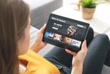 Person looking at a tablet