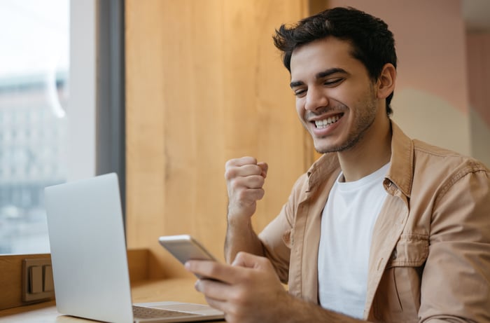A person looking at their phone.