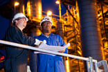 workers at a refinery