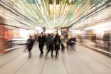 Black Friday Shopping Spree motion blur mall