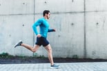 a runner athlete wearing athletic apparel