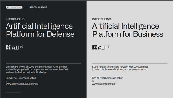 Image from Palantir's presentation.