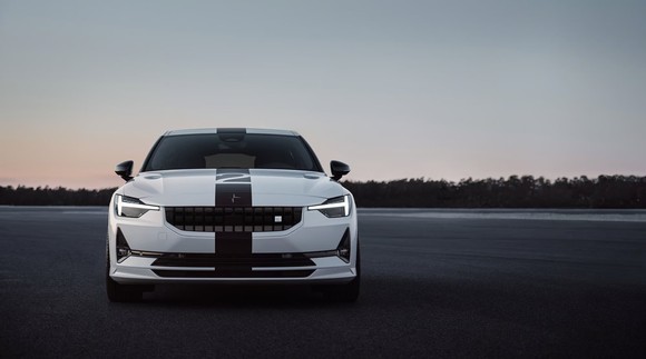 The Polestar 2 electric sedan.