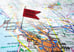 23_09_11 A red marker on a map highlighting the Silicon Valley area of California _MF Dload