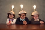 smart genius kids children idea lightbulb thinking cap