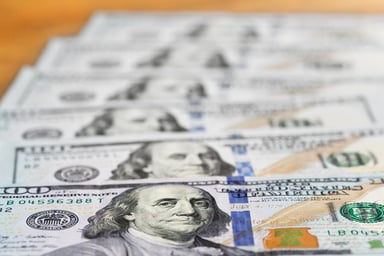 Six One Hundred Dollar Bills Cash Money Invest Dividend Getty