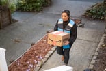 Amazon driver with package